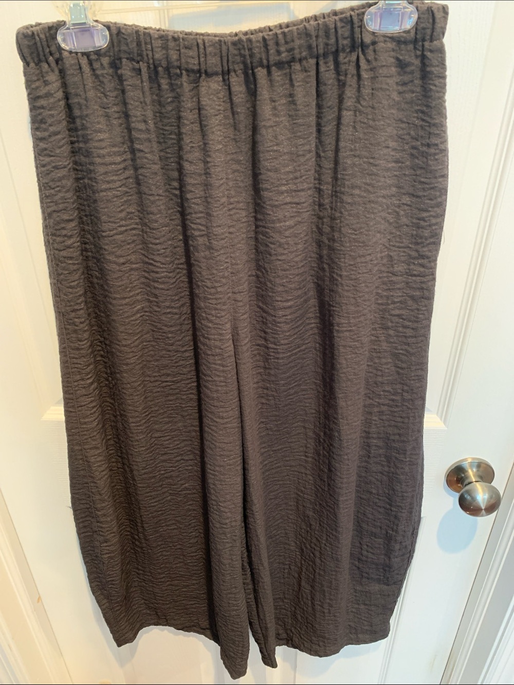 Eleven Stitch Design Women's Wide Leg Pants - Charcoal - Size L